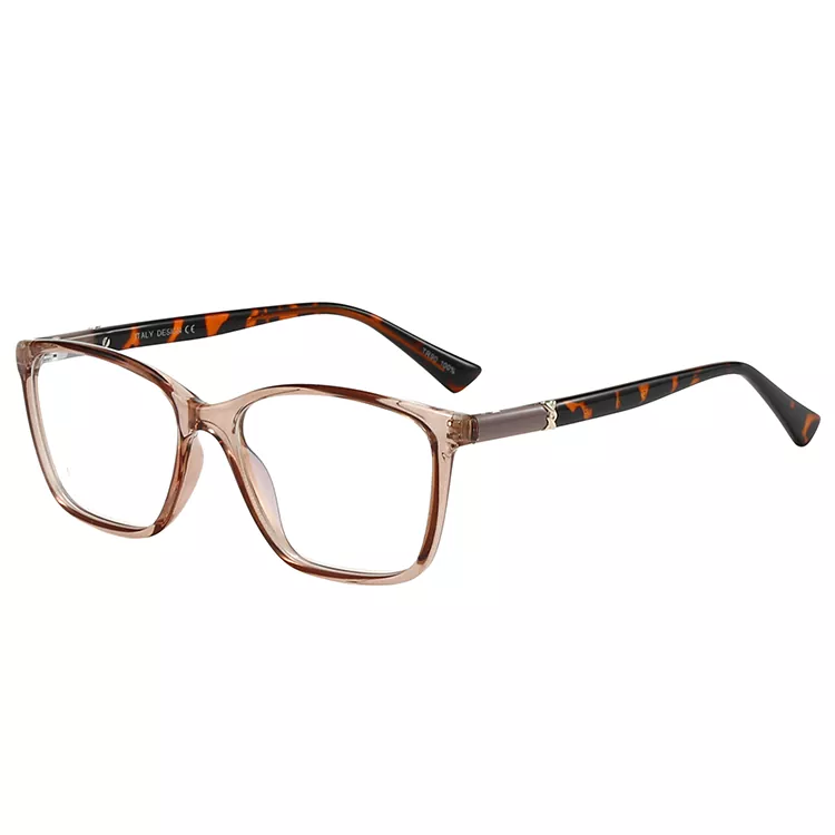Gafas TR90 con detalles dorados de lujo y patillas con bloques de color